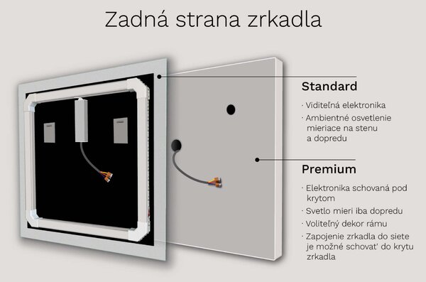 Zrkadlo do kúpeľne s LED osvetlením M20