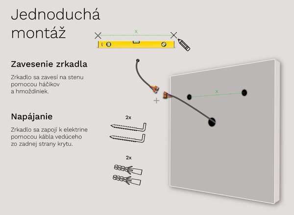 LED zrkadlo v ráme do kúpeľne C5