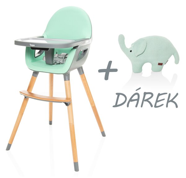 ZOPA Detská stolička Dolce 2 + darček, Ice Green/Grey