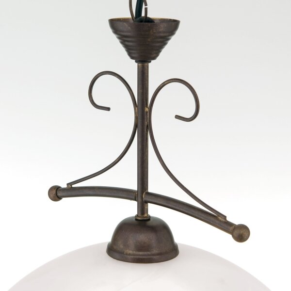 Orion - Luster na reťazi RULA 1xE27/40W/230V pr. 35 cm biela/bronz