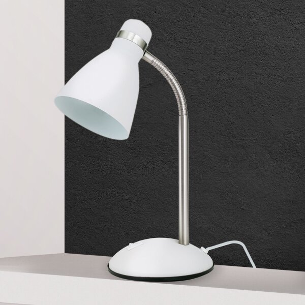 Orion - Stolová lampa SCHOOL 1xE27/40W/230V biela/matný chróm