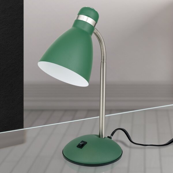 Orion - Stolná lampa SCHOOL 1xE27/40W/230V zelená/matný chróm