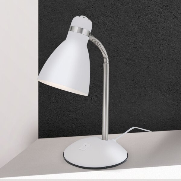 Orion - Stolová lampa SCHOOL 1xE27/40W/230V biela/matný chróm