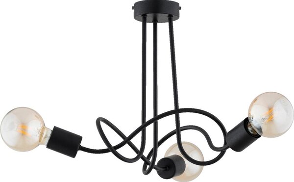 Prisadený luster WINGO 3xE27/15W/230V čierna