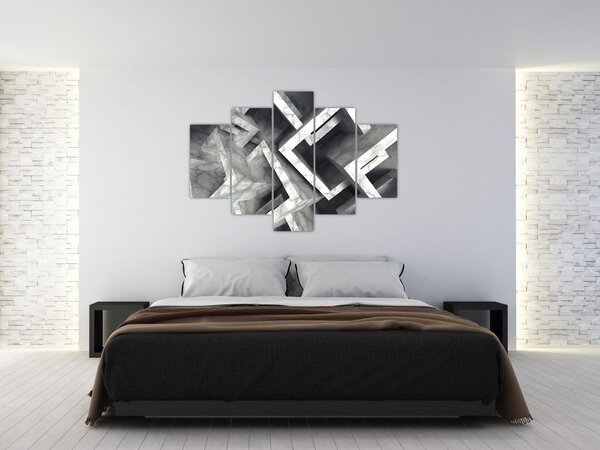 Abstraktný obraz kociek (150x105 cm)