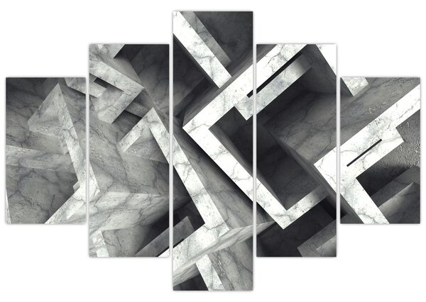 Abstraktný obraz kociek (150x105 cm)