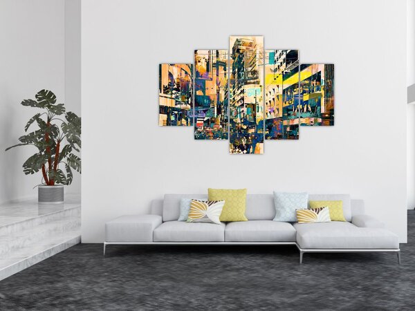 Obraz maľované abstrakcie (150x105 cm)