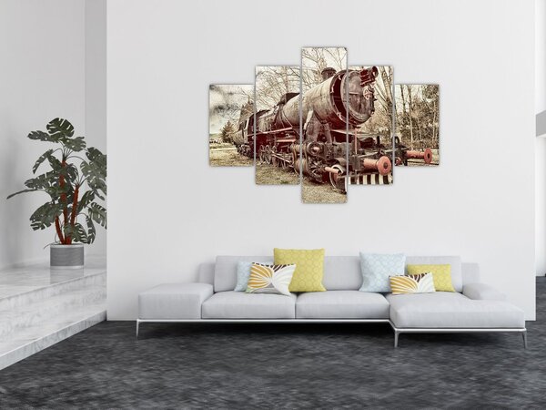 Historický obraz lokomotívy (150x105 cm)