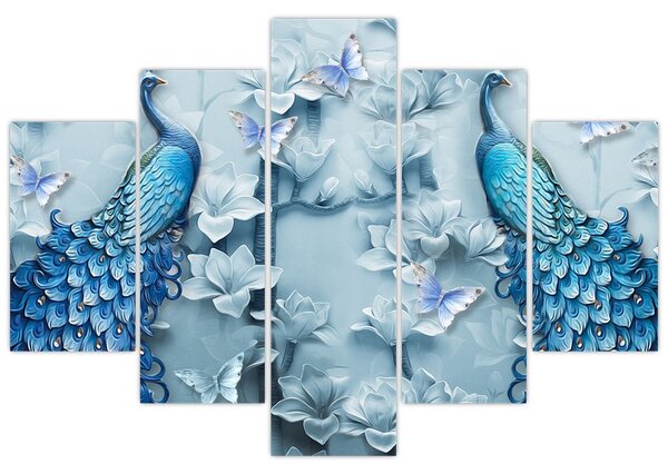 Obraz pávov (150x105 cm)