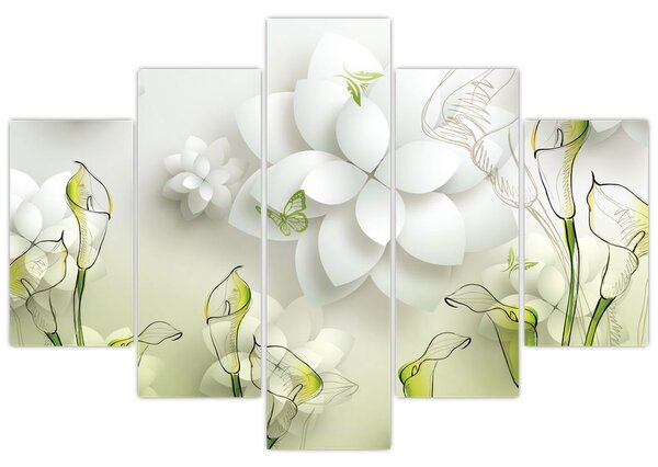 Obraz s kvetmi (150x105 cm)