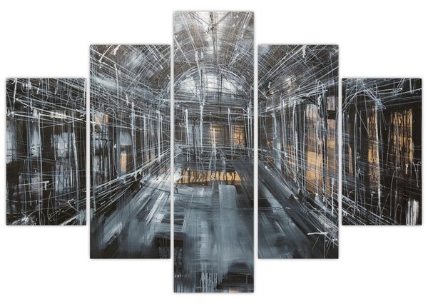 Obraz interiéru starej budovy (150x105 cm)