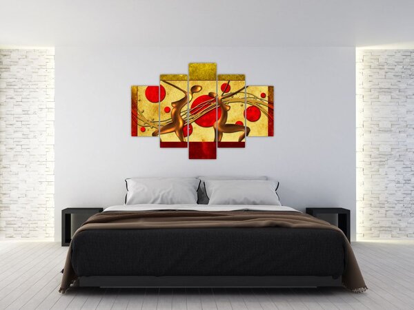 Abstraktný obraz s dvoma ženami (150x105 cm)