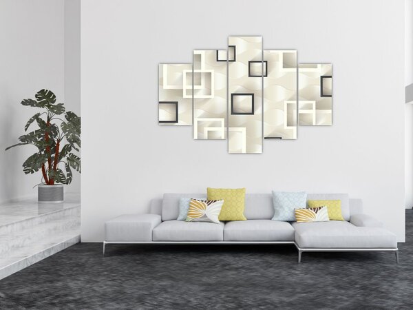 Geometrický abstraktný obraz (150x105 cm)