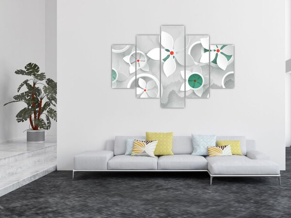 Obraz kvetinové abstrakcie (150x105 cm)