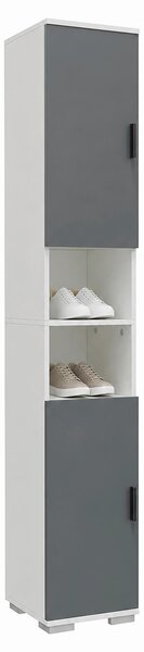 SKRINKA NA TOPÁNKY, antracitová, biela, 30/178/33 cm MID.YOU - Online Only drobný nábytok, Online Only