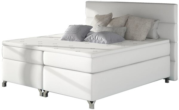 Boxspringová posteľ ESTORIA 140x200 - biela