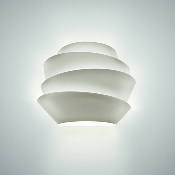 Foscarini Le Soleil nástenné svetlo R7s, biele, Biela / opálová, Obývacia izba / jedáleň, Plast, Dizajn