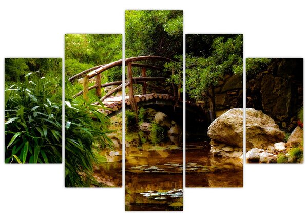 Obraz - Most cez riečku (150x105 cm)
