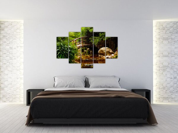 Obraz - Most cez riečku (150x105 cm)