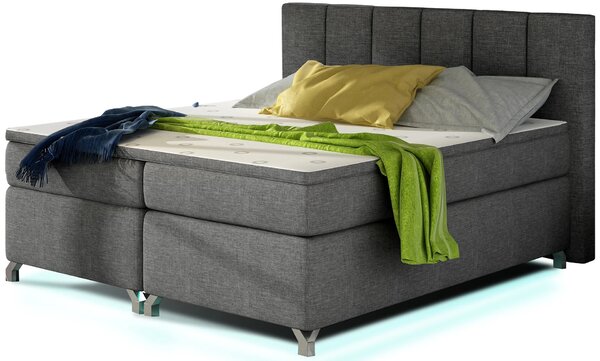 Boxspringová posteľ 140x200 BRALIO - antracitová