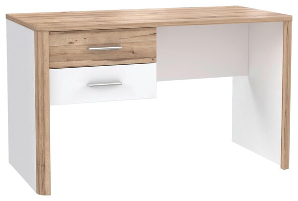 PÍSACÍ STÔL, biela, farba duba, 125/60/73,8 cm Xora - Detské izby