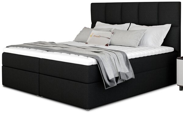Boxspringová posteľ 140x200 FLARO - čierna