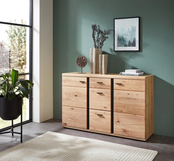 KOMODA, farba jaseňa, dub artisan, 134/86/43 cm Linea Natura - Komody, Online Only