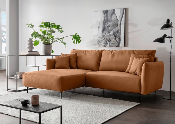 ROHOVÁ SEDAČKA, textil, koňaková Livetastic - Sedačky, Online Only