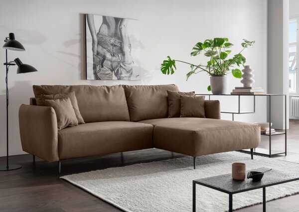ROHOVÁ SEDAČKA, textil, hnedá Livetastic - Sedačky, Online Only