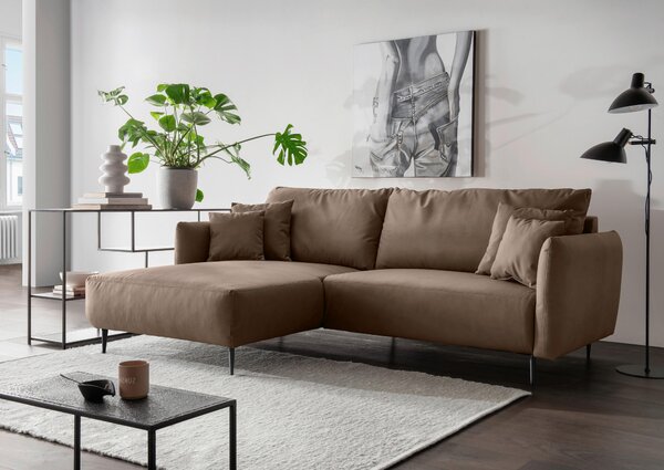 ROHOVÁ SEDAČKA, textil, hnedá Livetastic - Sedačky, Online Only