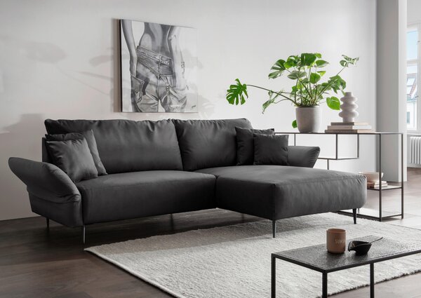 ROHOVÁ SEDAČKA, textil, čierna Livetastic - Sedačky, Online Only