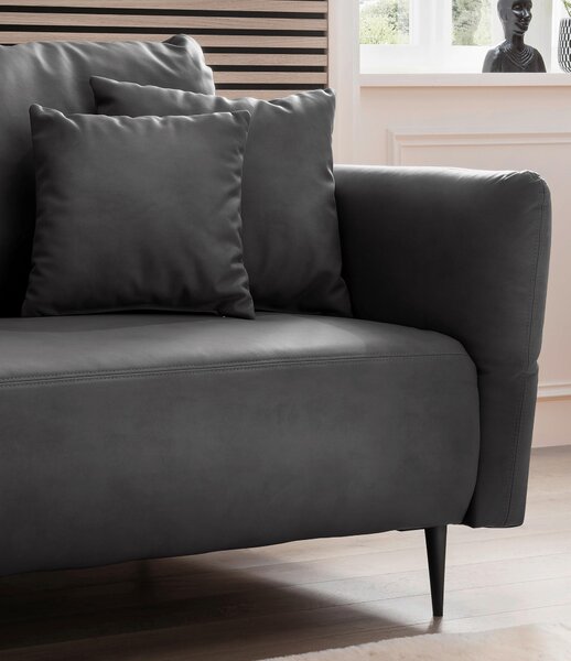 ROHOVÁ SEDAČKA, textil, čierna Livetastic - Sedačky, Online Only