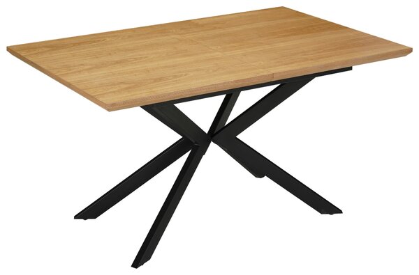 JEDÁLENSKÝ STÔL, čierna, farba duba, 140-180/90/76 cm Carryhome - Stoly