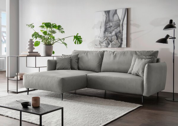 ROHOVÁ SEDAČKA, textil, sivá Livetastic - Sedačky, Online Only