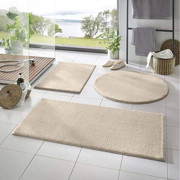 Sivobéžové kúpeľňové predložky v súprave 3 ks 50x90 cm – Mila Home