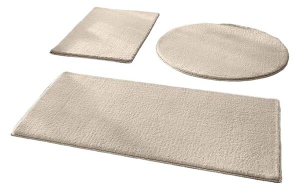 Sivobéžové kúpeľňové predložky v súprave 3 ks 50x90 cm – Mila Home