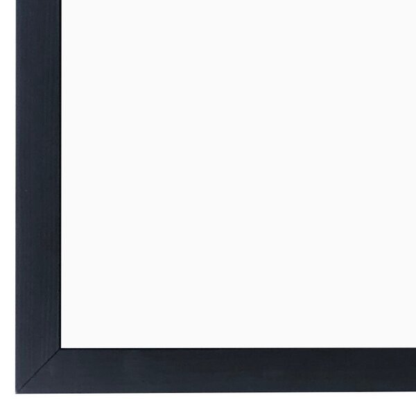 Biela tabuľa na magnetky v drevenom čiernom ráme 60x40 cm