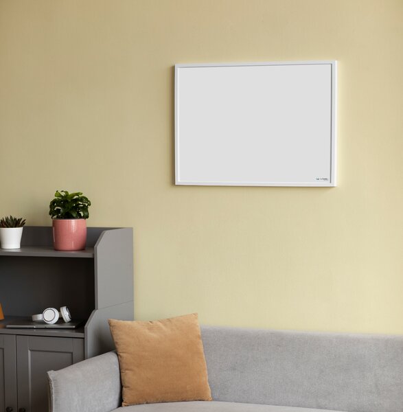 Biela magnetická tabuľa v bielom drevenom ráme 60x40 cm