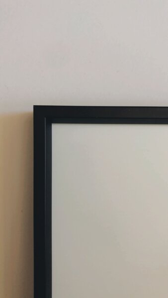Biela tabuľa na magnetky PREMIUM v hliníkovom čiernom ráme 200x100 cm