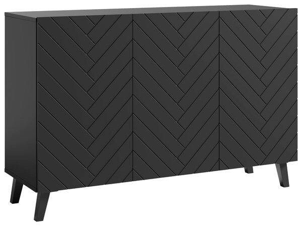 ŠIROKÁ KOMODA, čierna, 120/78/39 cm Livetastic - Online Only drobný nábytok, Online Only