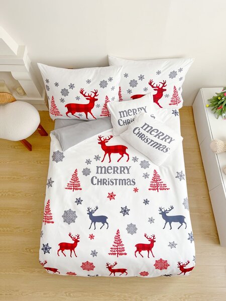 Sendia Textil CHRISTMAS WHITE foto obliečky Rozmer obliečok: 140x200 cm, Obsah balenia: 3 Set Balenie