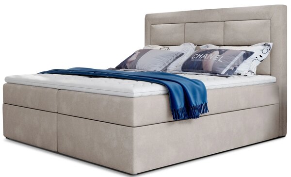 Boxspringová posteľ s úložným priestorom 180x200 TERIVO - béžová
