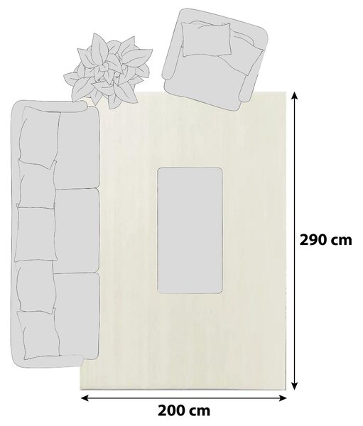 KOBEREC S VYSOKÝM VLASOM, 200/290 cm, krémová Schöner Wohnen - Koberce