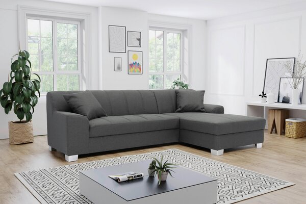 ROHOVÁ SEDAČKA, textil, sivá MID.YOU - Sedačky, Online Only