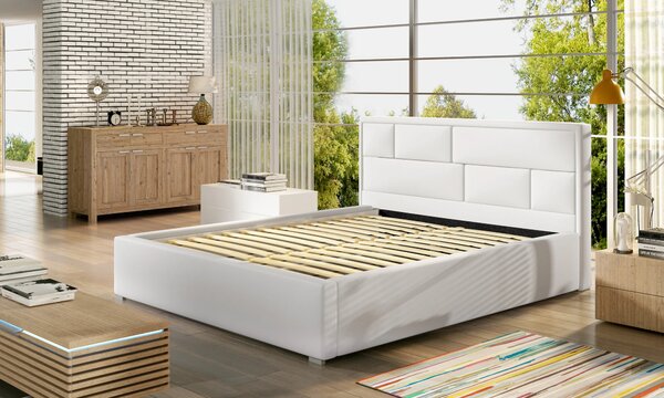 Manželská čalúnená posteľ 140x200 LUXERIO 1 - zelená