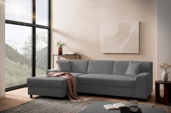 ROHOVÁ SEDAČKA, textil, sivá MID.YOU - Sedačky, Online Only
