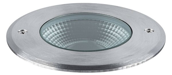 Paulmann Vanea LED zapustené podlahové svietidlo IP67, Ø 10 cm, Hliník / sivá / zinok, Hliník, Moderný, Zapustené podlahové svetlo