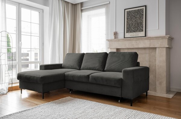 ROHOVÁ SEDAČKA, textil, sivá MID.YOU - Sedačky, Online Only