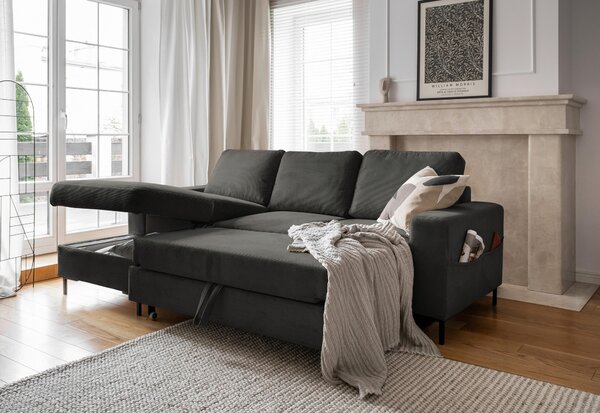ROHOVÁ SEDAČKA, textil, sivá MID.YOU - Sedačky, Online Only