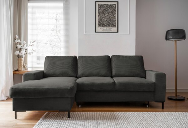 ROHOVÁ SEDAČKA, textil, sivá MID.YOU - Sedačky, Online Only